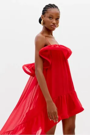 Vestido Mullet Com Babados LANÇA PERFUME 