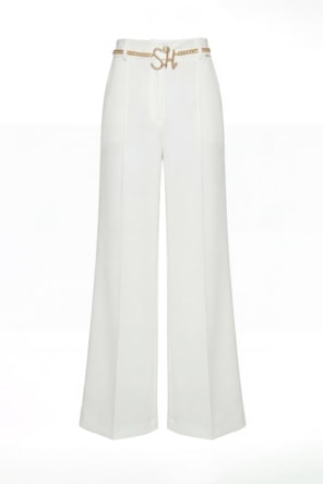 Calças Wide Leg Pregas SAHOCO 