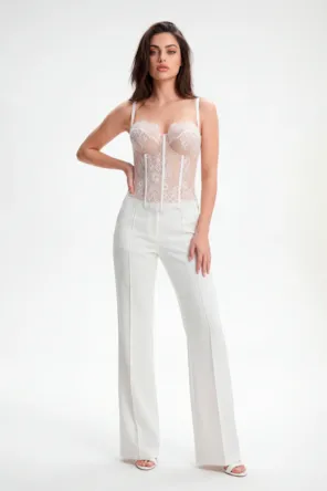 Calças Wide Leg Pregas SAHOCO 