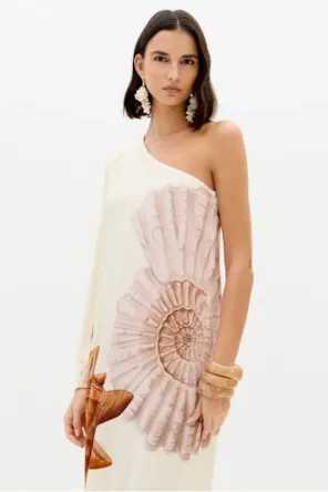 Vestido Manga Única Estampado LANÇA PERFUME 