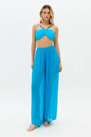 Calça Wide Leg Cintura Média LANÇA PERFUME 