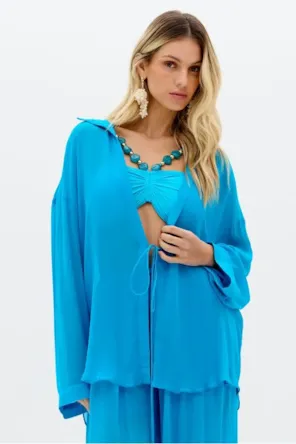 Camisa Manga Longa Com Amarração LANÇA PERFUME 