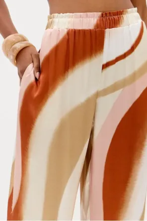 Calça Wide Leg Estampada Com Bolsos LANÇA PERFUME 