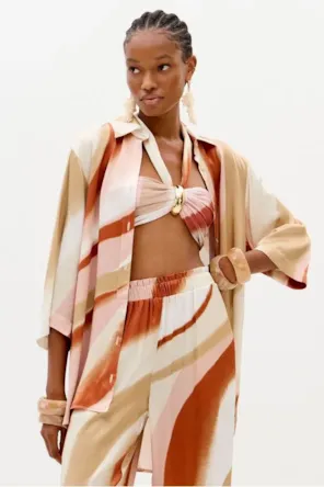 Camisa Manga Média Estampada LANÇA PERFUME 