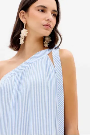   Vestido Ombro Único Longo LANÇA PERFUME 