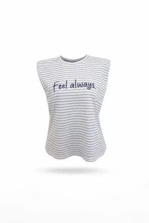 T-Shirt às Riscas com Ombreira SAHOCO 