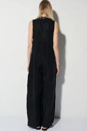 Macacão sem mangas com fecho frontal de fecho BSB