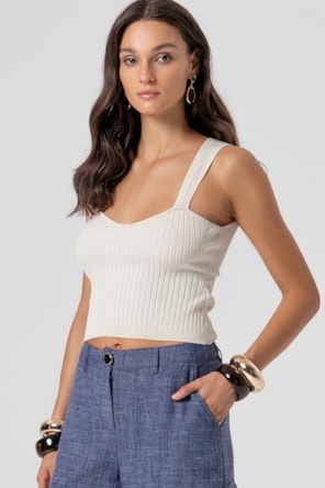 Top de Malha Canelada FRACOMINA 