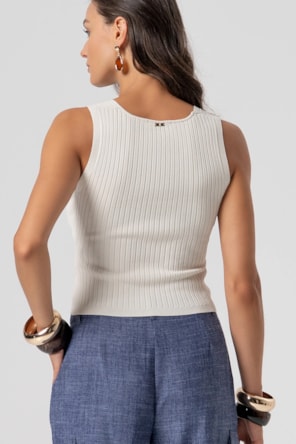 Top de Malha Canelada FRACOMINA 