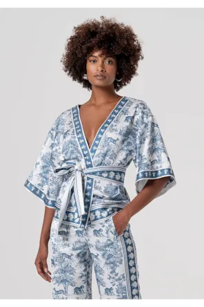 CASACO KIMONO JACKET WITH BELT FRACOMINA 