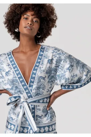 CASACO KIMONO JACKET WITH BELT FRACOMINA 