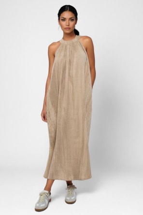 Vestido Comprido com Gola Halter GOA GOA 