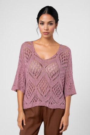 Camisola Curto de Malha Trabalhada GOA GOA 