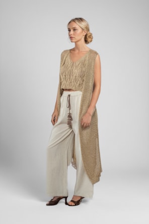 Colete Malha dourado GOA GOA 