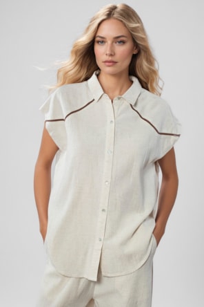 Camisa cavas bordada GOA GOA 