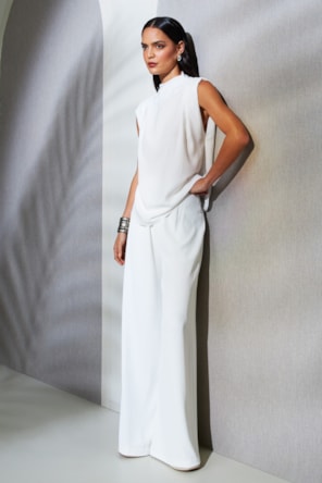 Calças Fluidas de Perna Larga GOA GOA 