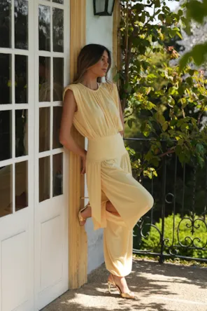 Macacão Fluido com Drapeado SAHOCO 