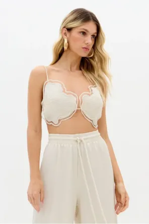 Top Micro Bordado De Alças LANÇA PERFUME 