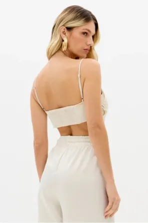 Top Micro Bordado De Alças LANÇA PERFUME 