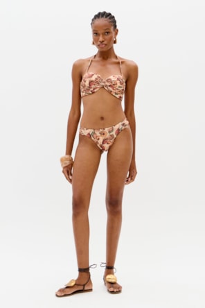 Biquíni Estampado SHELLIS Bege - Lança Perfume