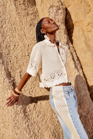 Casaco Croché LANÇA PERFUME 