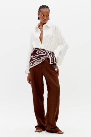 Lenço SPIRCAL Quadrado Castanho - Lança Perfume