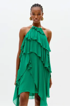 Vestido Curto Frente Única Com Camadas LANÇA PERFUME 