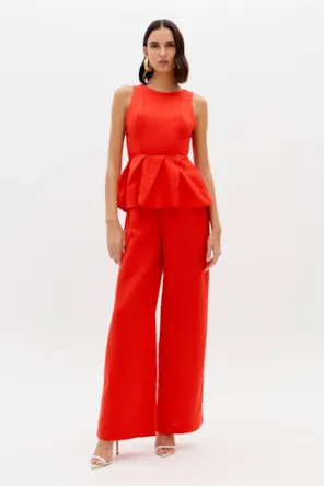 Macacão Longo Balonê Com Linho LANÇA PERFUME 