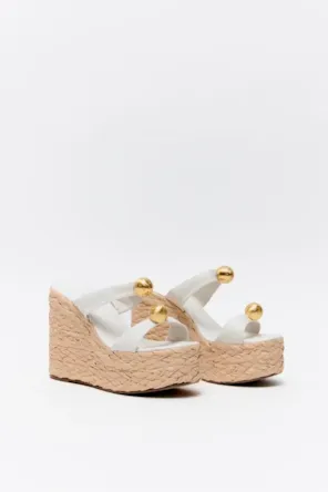 Anabela Salto Trançado E Enfeite Esfera LANÇA PERFUME 