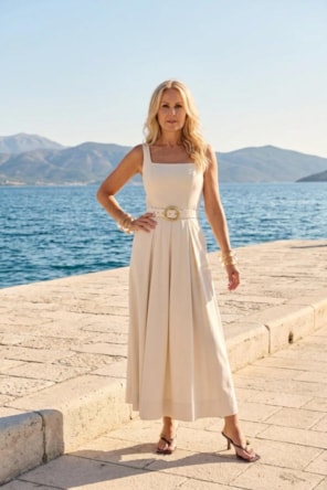 Vestido Alças Cru LANÇA PERFUME 