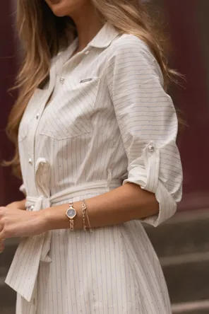 Vestido Camiseiro com Brilhos SAHOCO 