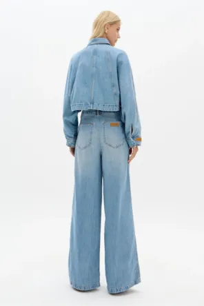 Calças   Jeans Relaxed Com Cintura Média  LANÇA PERFUME 