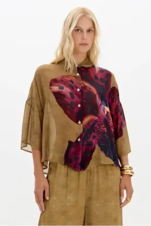   Camisa Estampada Chiffon LANÇA PERFUME 