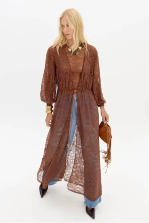 Túnica Kaftan Alongado De Renda LANÇA PERFUME 