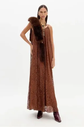 Vestido Longo De Alças Renda LANÇA PERFUME 