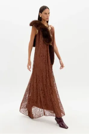 Vestido Longo De Alças Renda LANÇA PERFUME 