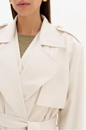 Casaco Trench Coat Alongado Com Faixa  LANÇA PERFUME 