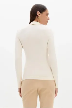 Blusa Gola Alta Com Manga Longa LANÇA PERFUME 