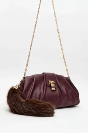 Mala  Clutch Com Enfeite Cadeado LANÇA PERFUME