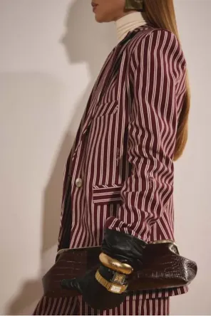 Blazer Slim Estampado Com Manga Longa LANÇA PERFUME 