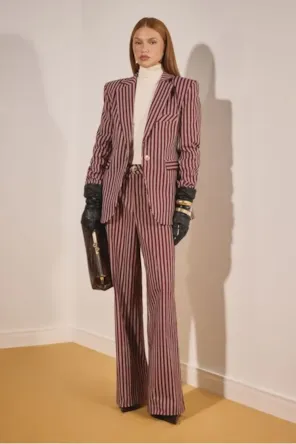 Blazer Slim Estampado Com Manga Longa LANÇA PERFUME 