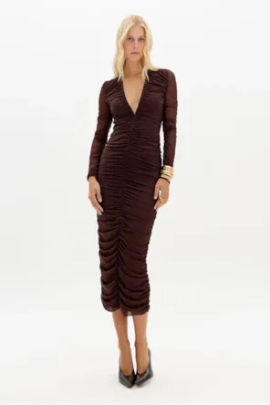Vestido Super Midi Com Fechos LANÇA PERFUME 