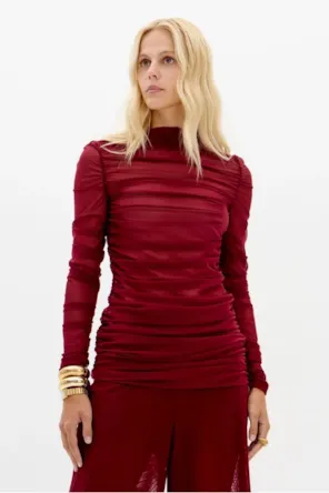 Blusa De Tule Franzida Alongada LANÇA PERFUME 