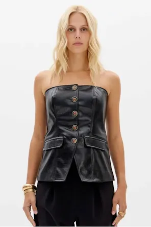 Top Caicai Corset Com Botões LANÇA PERFUME 