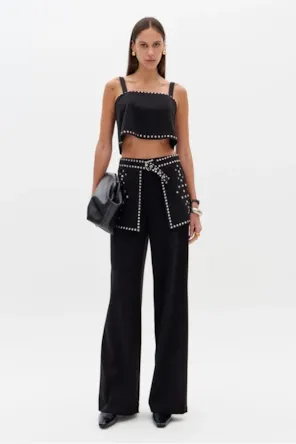 Top Cropped Com Aplicações LANÇA PERFUME
