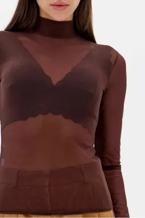 Blusa Manga Longa E Gola Alta LANÇA PERFUME 