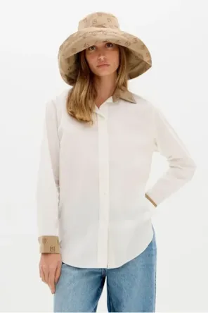 Camisa Alongada com  Manga  LANÇA PERFUME 