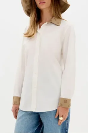Camisa Alongada com  Manga  LANÇA PERFUME 