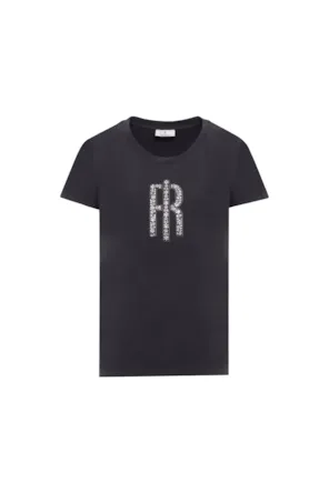 T´shirt  de corte regular confeccionada em malha de algodão com elastano FRACOMINA 