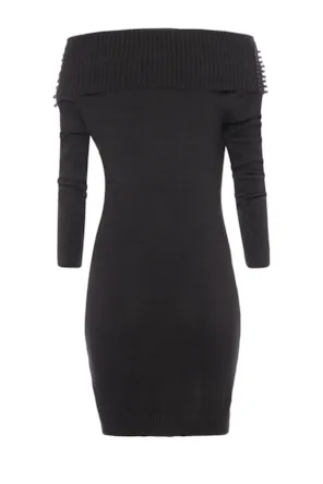 Vestido curto de malha com modelagem justa FRACOMINA 